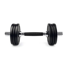 Fototapeta premium Black iron dumbbell, fitness equipment material display