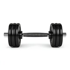 Naklejka premium Black iron dumbbell, fitness equipment material display