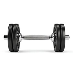 Naklejka premium Black iron dumbbell, fitness equipment material display