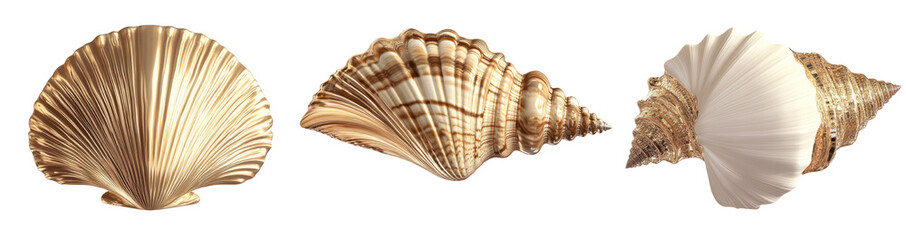 Obraz premium Seashell still life shines with captivating beauty, like piece of art