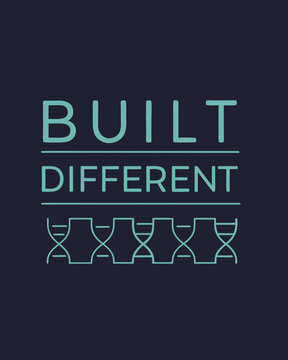 Naklejki built different Typography quotes vector T-shirt design