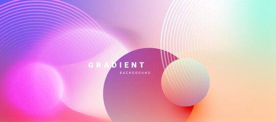 Abstract soft glow spheres with pastel gradients  © kanpisut