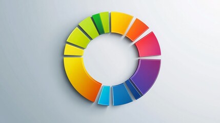 Obraz premium Infographic color circle. Abstract chart vector illustration. 