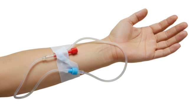 Isolated Blood Tube Arm