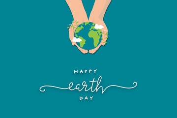 Earth day concept  22 April.