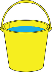 bucket icon on the white background
