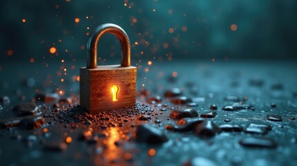 Strengthening security for world password day locking in safety digital realm visual art intimate view protection