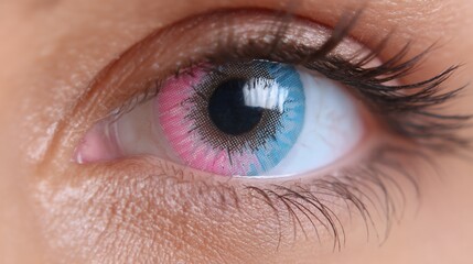 Obraz premium contact lenses, on pink-blue background