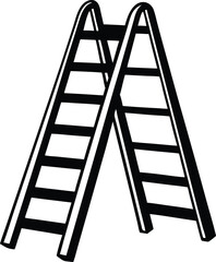 metal ladder vector illustration