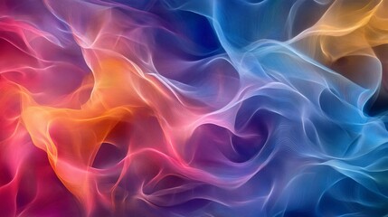 Fototapeta premium Abstract Colorful Flowing Smoke