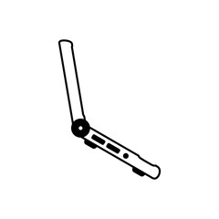 laptop icon from the side, simple flat style, illustration, logo sign symbol pictogram template, for ui or ux isolated on white for mobile app, editable