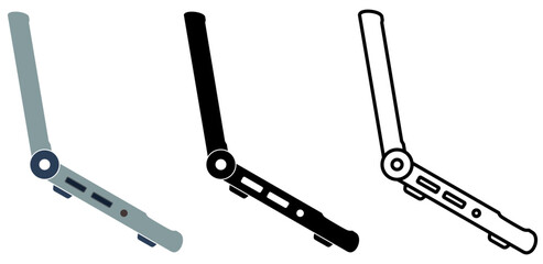 laptop icon from the side, simple flat style, illustration, logo sign symbol pictogram template, for ui or ux isolated on white for mobile app, editable