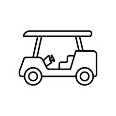 Fototapeta premium golf cart icon, simple flat style, illustration, logo sign symbol pictogram template, for ui or ux isolated on white for mobile app, editable 