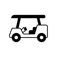 Fototapeta premium golf cart icon, simple flat style, illustration, logo sign symbol pictogram template, for ui or ux isolated on white for mobile app, editable 