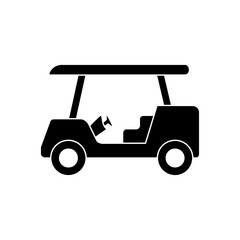 golf cart icon, simple flat style, illustration, logo sign symbol pictogram template, for ui or ux isolated on white for mobile app, editable	