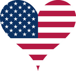 Heart Flag United States, Heart United States Flag
