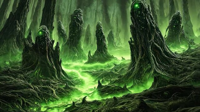 Alien Forest Creatures Glow