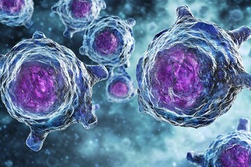 cell based assays for drug testing, illustrating methods for testing drug efficacy, detailed and colorful, clean design,