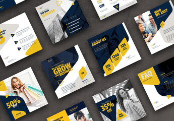 Business Consulting Social Media Post Layout Template