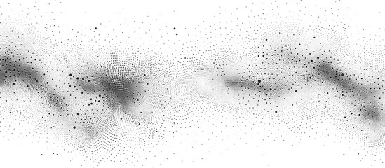 Obraz premium Abstract Halftone Dots Pattern Texture Grayscale Vector Background on white and transparent background. PNG