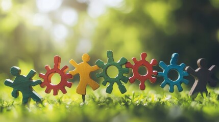 A creative representation of teamwork fostered through open communication and shared goals.