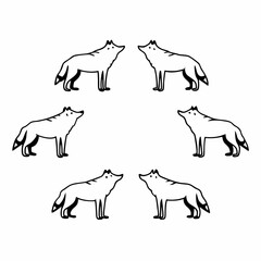 wolf icon vector