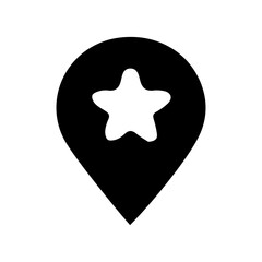 Geolocation map with location marker for favourite place icon with transparent background