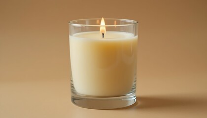 Illuminated Glass Candle: Warm, Simple Elegance