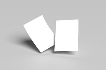 White blank A4 paper mockup template. use for presentation of the design of a flyer, cover or poster. 