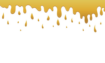png honey drip sweet dessert background splash border amber leak juice delicious sauce melt wave cream candy orange trickle sticky shiny stream food abstract realistic caramel horizontal