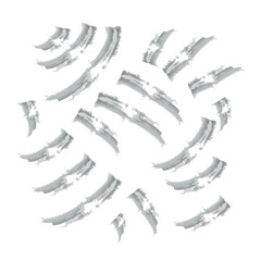 black watercolor pattern isolated on white background