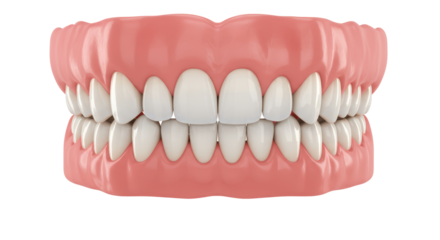 Isolated Set of Dentures