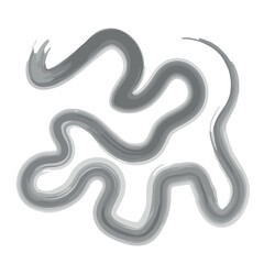 black watercolor pattern isolated on white background