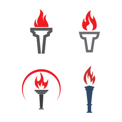 torch icon vector illustration template design