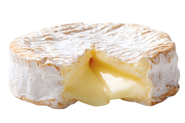 A brie cheese close up shot  on transparent background