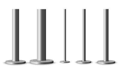 PNG polished metal round signs illustration three-dimensional advertising street frame steel structure information column media electric aluminium street light object billboard vector pillar footed