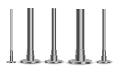PNG holder set cylinder glossy iron banner pipe billboard racked post electricity aluminium pillar construction urban realistic signpost metallic architecture vector chrome board grey © Little Monster 2070