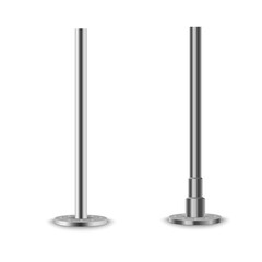 PNG chrome post set vertical signpost structure advertising footed board round urban construction aluminium information media metallic street light pillar object frame iron vector