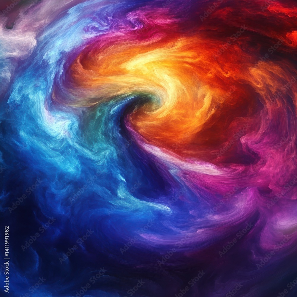 Fototapete chromatic swirl effect with a moving fog drop element