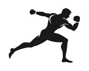 Boxer throwing a punch
 silhouette