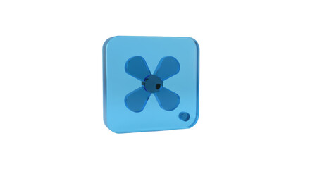 Isolated Blue Fan Icon
