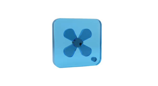Isolated Blue Fan Icon