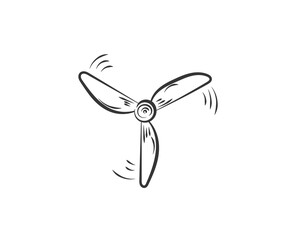 PNG vector collection character transportation marine object engine flat propeller fly equipment aviation fan background air symbol screw black nautical illustration