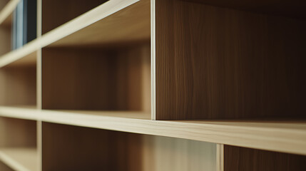 Carpenter assembling custom shelving units for a study. Featuring carpentry work