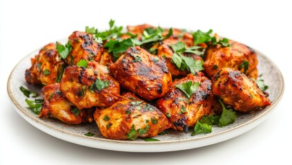 Fototapeta premium Spicy grilled chicken bites