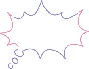 かわいいギザギザの吹き出しイラスト素材