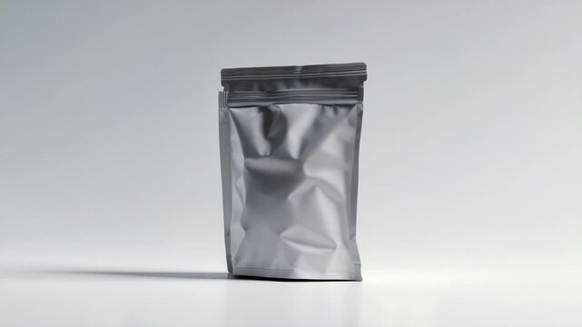 White plastic zipper pouch mockup for product design with clipping path