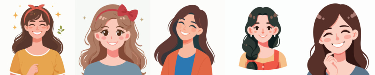 Vector of a smiling woman.