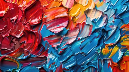 The abstract picture painting colored by vivid shade of oil color stained on the canvas express contemporary style from paint. Modern wallpaper brush vibrant watercolor with seamlessly pattern. AIG61.