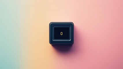 Digital Timer Displaying Zero on a Gradient Background
